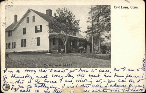 Comstock Lodge East Lyme, CT Postcard