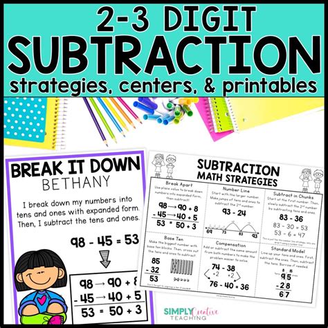 6 Strategies For Subtraction With Free Charts