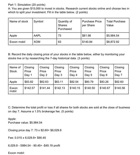 Solved Diversifying Portfolios Activity Points Total