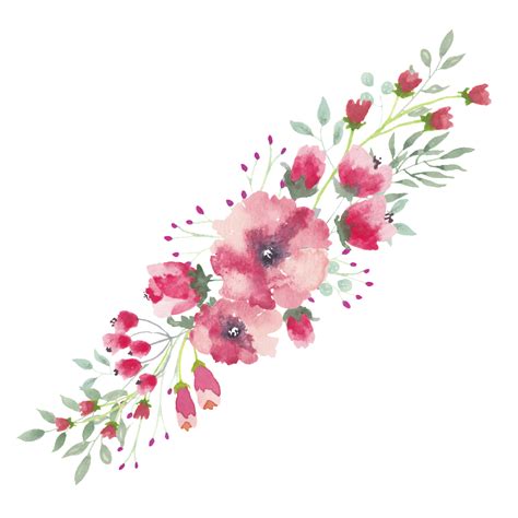 Watercolor Flowers Png Free At Paintingvalleycom Explore Collection Images