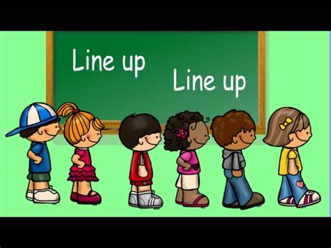 Children Lined Up Clipart