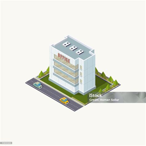 Real Estate Isometrics Vector Illustration Threedimensional House