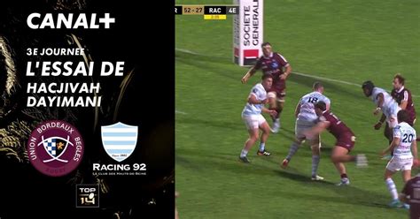 L essai de Hacjivah Dayimani contre Bordeaux Bègles en streaming direct