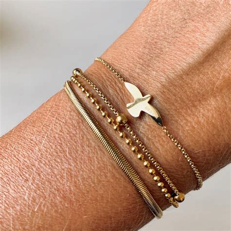 Dove Bracelet Gold | BESTSELLERS | BUD TO ROSE™