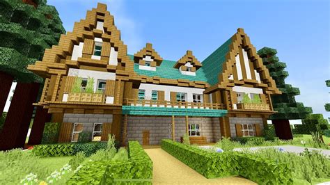 マインクラフト シンプルで大きな洋風の家の作り方【洋風建築】 Youtube