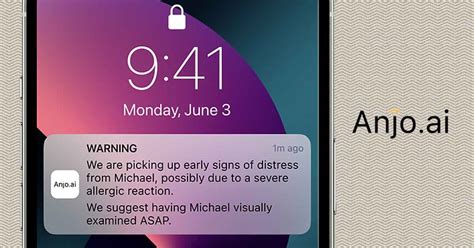 anjo  wearable device  children  detects anaphylaxis