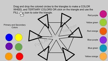 Color Wheel Color Theory Interior Design Fcs Drag And Drop Worksheets