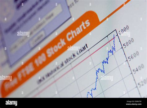 Figurative image of a FTSE 100 shares performance chart Stock Photo - Alamy