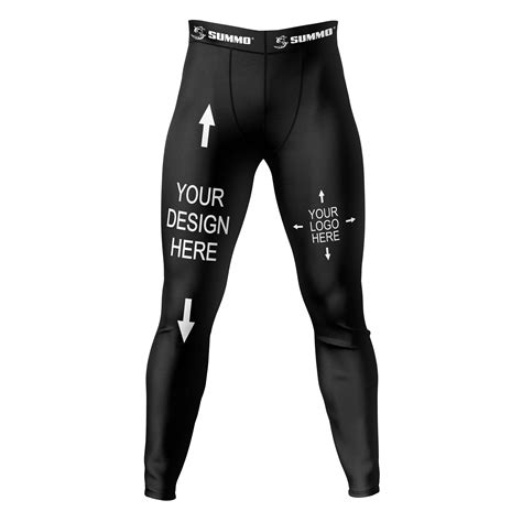 Custom Black Compression Pants Rash Guard Mens Pants Pants For Women Velo Design Gym Wear