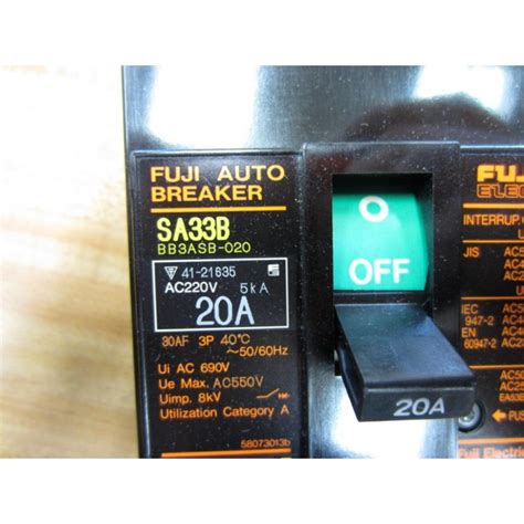 Fuji Electric Sa B Auto Breaker Bb Asb Mara Industrial