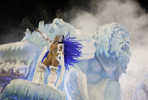 A Reveler From The Unidos Da Tijuca Samba School Participates In The