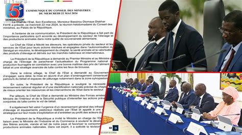 Urgent Conseil Ministre Pr Diomaye Faye Avait Donn Une D Cision De