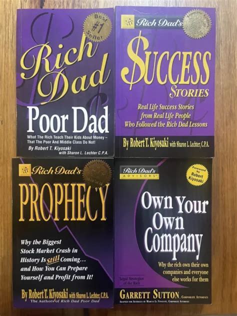 4 X Rich Dad Poor Dad Robert Kiyosaki Personal Finance Books Success