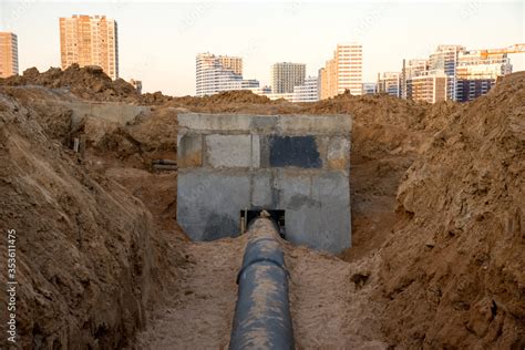 Construction of stormwater pits, sanitary sewer system distribution ...