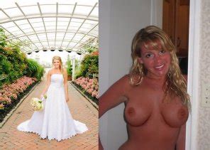 Hot Blonde Bride Showing Tits Porn Pic