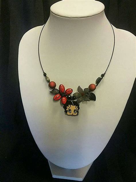 Betty Boop Necklace Statement Necklace Colourful Necklace Etsy Canada