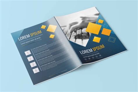 Free Blue And Yellow Brochure Template