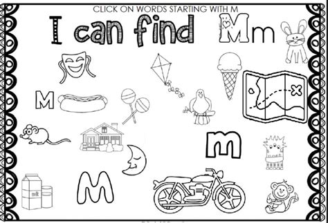 Letter M Sound Worksheets - LetterWorksheet.net