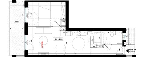 Plan Appartement T2 De 44 40 M² Neuf Résidence « Larchipel à Vénissieux