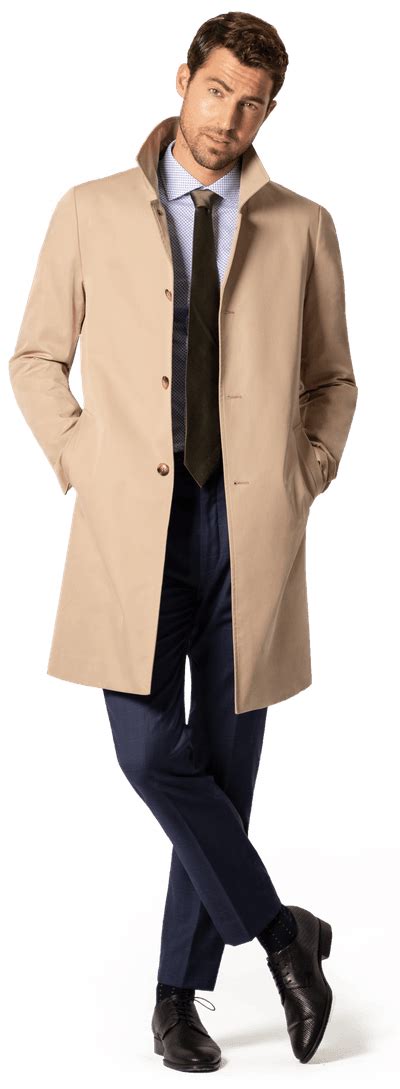 Beige Einreiher Trenchcoat