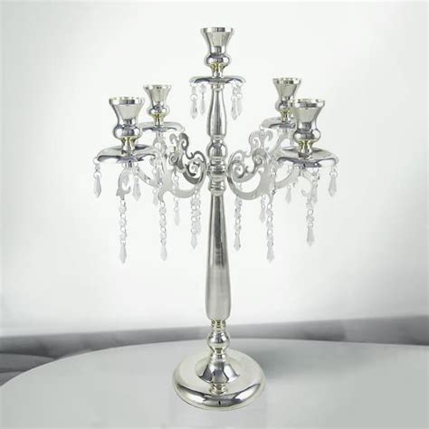 Silver Modern Victorian Candelabra Candlestick Candle Holder