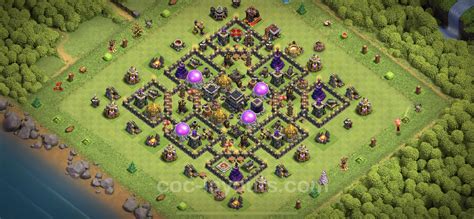 Base Th9 With Link Anti Air Dragon Hybrid Max Levels Town Hall