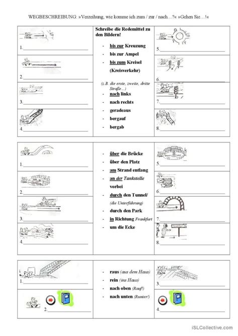 Wegbeschreibung Beschreibung Deutsch Daf Arbeitsbl Tter Pdf Doc