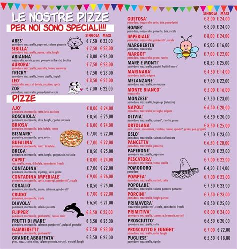 Menu Da La Grande Abbuffata Pizzeria D Asporto Monza