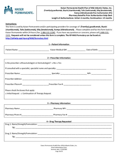 Fillable Online Prior Authorization Pa Form Fortremfya Guselkumab