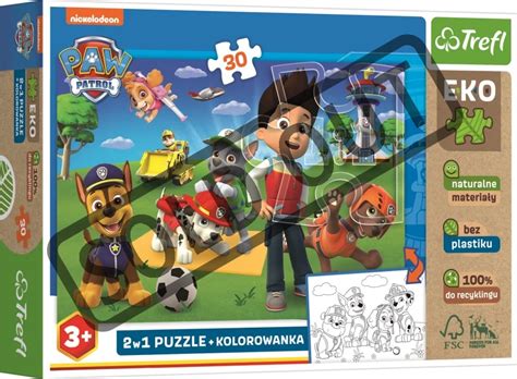 TREFL Oboustranné puzzle Tlapková patrola MAXI 30 dílků EKO