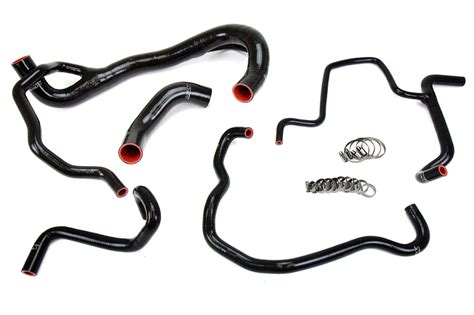 HPS Black Reinforced Silicone Radiator Heater Hose Kit Coolant For