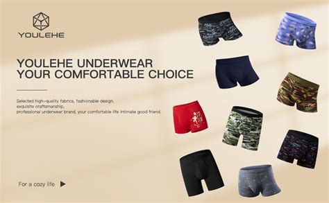 Youlehe Men S Boxer Shorts Soft Bamboo Underwear Trunks Breathable