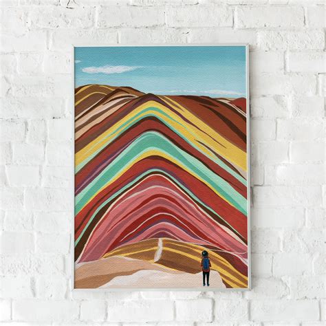 Rainbow Mountain Art Print Artofit