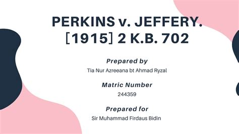 Perkins V Jeffery K B Youtube