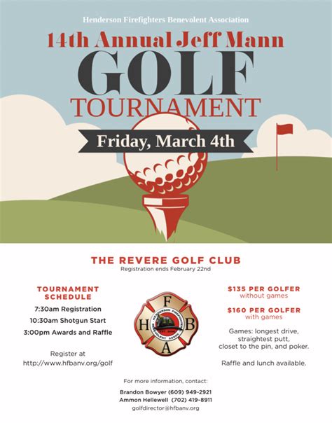 2022 Jeff Mann Memorial Golf Tournament Henderson Firefighters