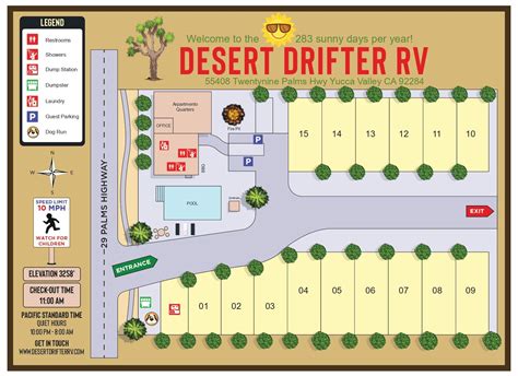 Resorts Site Map | Desert Drifter RV Resort