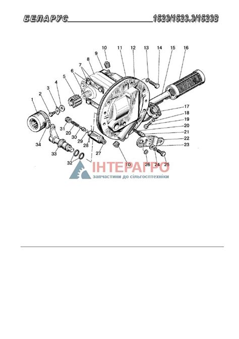 Схема - Привод насосов МТЗ 1523