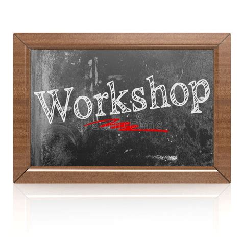 Workshop Concept Written With Chalk On Blackboard Stock Illustration