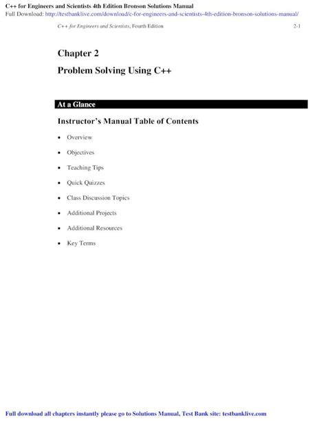 PDF Chapter 2 Problem Solving Using C Testbanklive C For