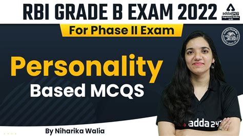 Rbi Grade B Exam For Phase Ii Exam Personality Based Mcqs By