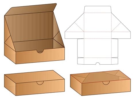 Dise O De Plantilla Troquelada De Embalaje De Caja Maqueta D