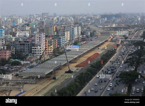 Dhaka Bangladesh 02nd May 2021 Works On The First Dhaka Elevated