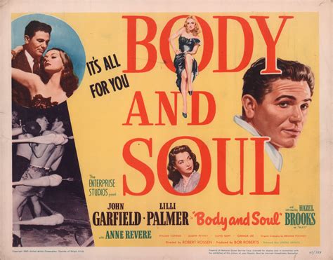 Body and Soul 1947 U.S. Title Card - Posteritati Movie Poster Gallery