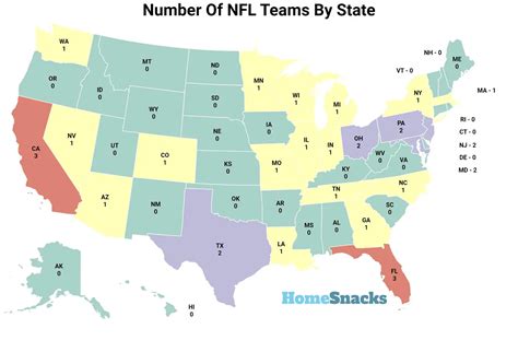 NFL Teams By State (With Maps!) | HomeSnacks