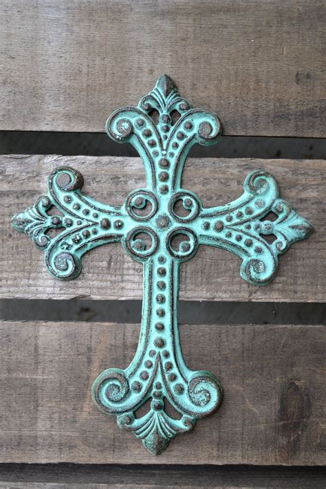 Rustic Cast Iron Cross 2400 Via Etsy Cross Wall Decor Rustic