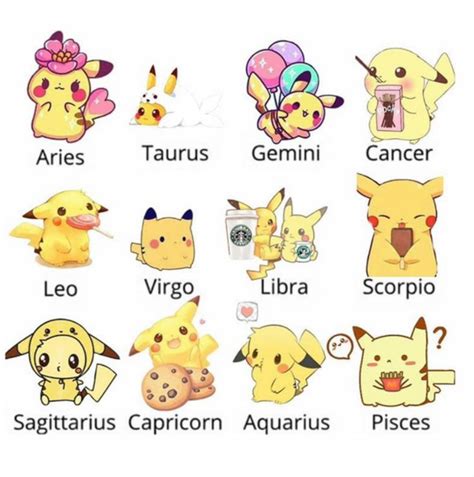 The Different Types Of Pikachu And Other Pokemon Characters Are Shown