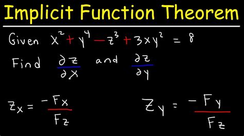 Implicit Differentiation With Partial Derivatives Using The Implicit