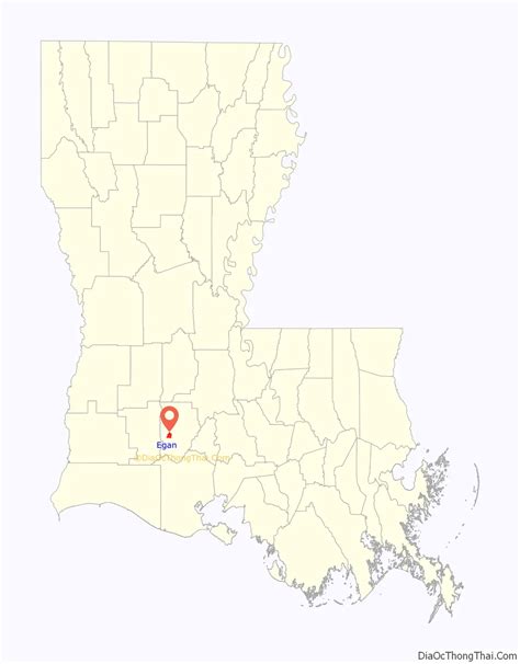 Map of Egan CDP, Louisiana - Thong Thai Real