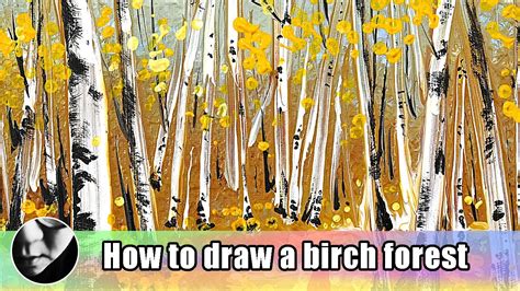 A Way For You To Learn To Draw Birch Forest｜basic Easy Painting Step By Step｜acrylic Painting