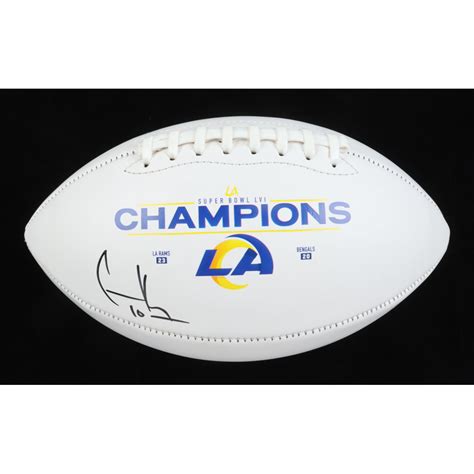 Cooper Kupp Signed Super Bowl Lvi Champions Rams Logo Football